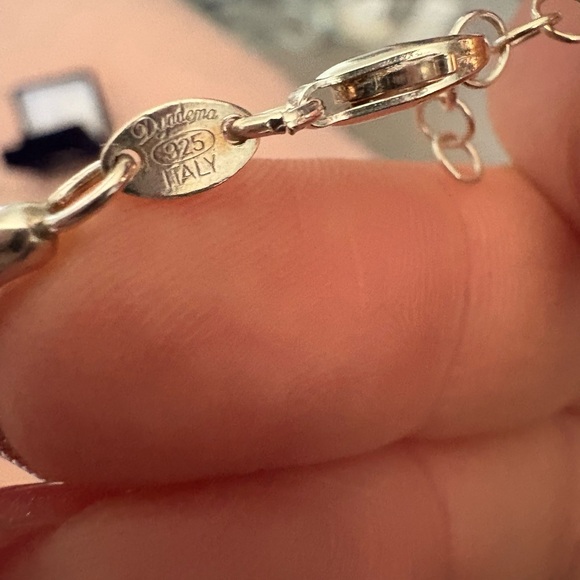 Sterling Silver Multi-chain W/ Rose gold Open Heart Pendant 18”-VALENTINES GIFT - Picture 7 of 9